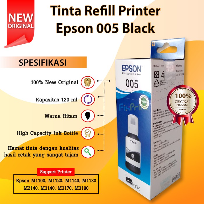 Tinta Epson 005 Black New Original 120ml