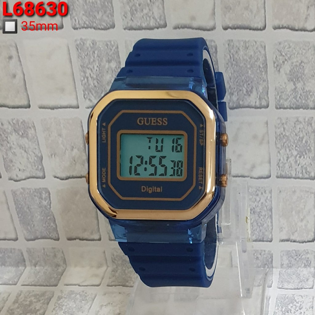 JAM TANGAN WANITA/ JAM TANGAN CEWEK CANTIK DIGITAL MODEL/ JAM TANGAN MURAH RUBBER/ JAM TANGAN GUESS