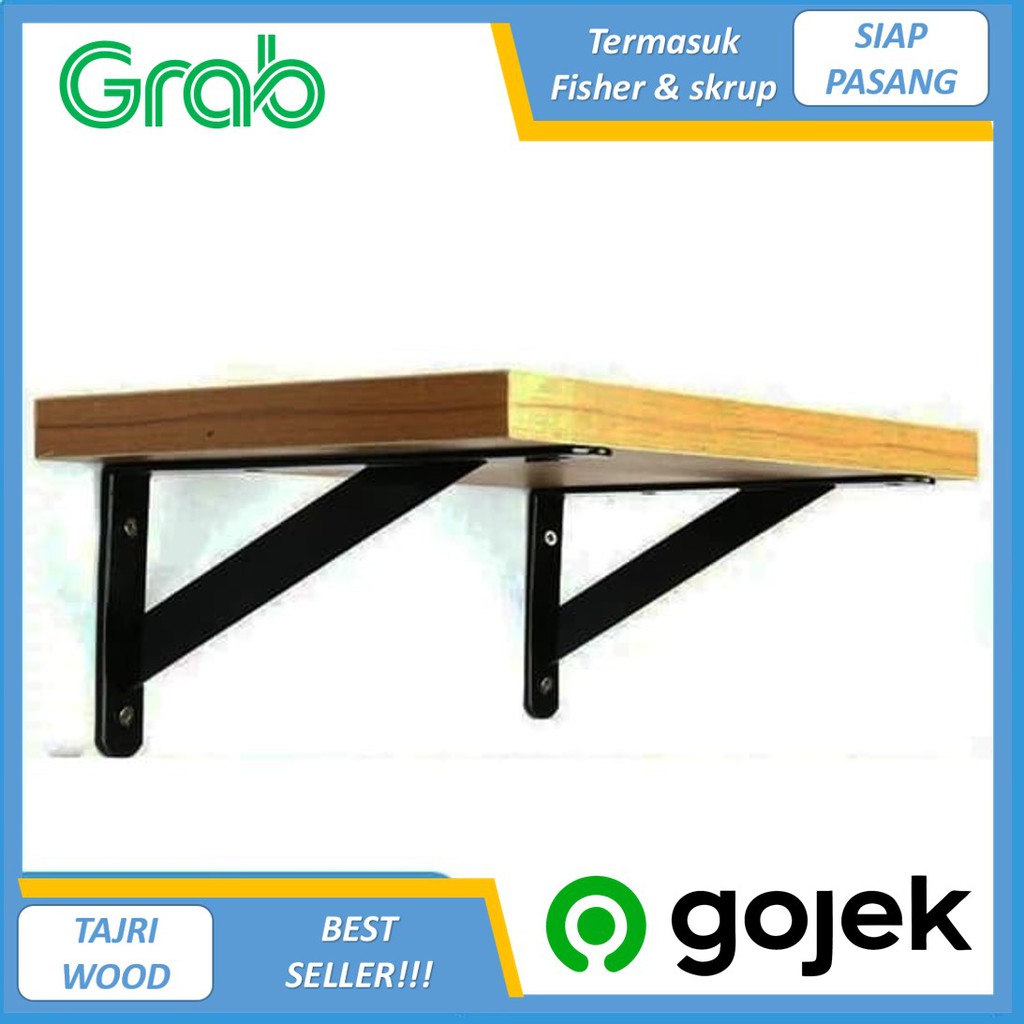 Rak dinding sepatu minimalis murah / rak dinding besi kayu minimalis