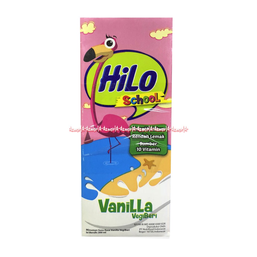 Hilo School UHT Vanilla Vegiberry 200ml Susu Hilo Siap Minum Hilo Susu Kotak Hailo Skool Skul