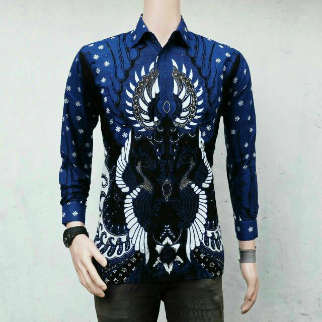 Kemeja batik cendrawasih biru