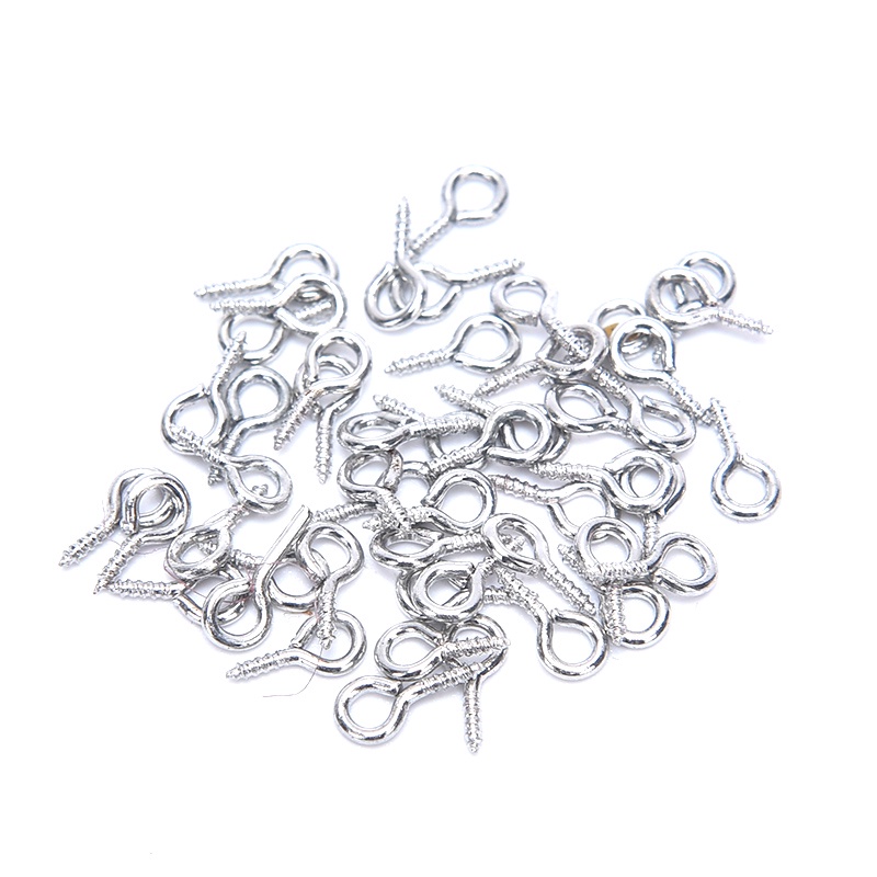 150pcs Gantungan Kunci Rantai Split Jump Ring Dengan Pin Sekrup