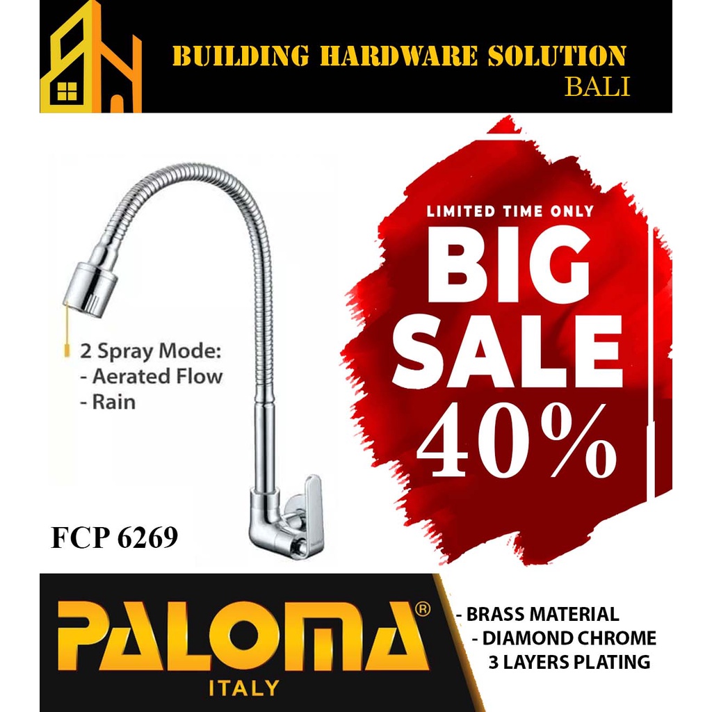 Jual Paloma Tap Keran Kran Flexible Sink Wastafel Dapur Tembok Fcp Shopee Indonesia