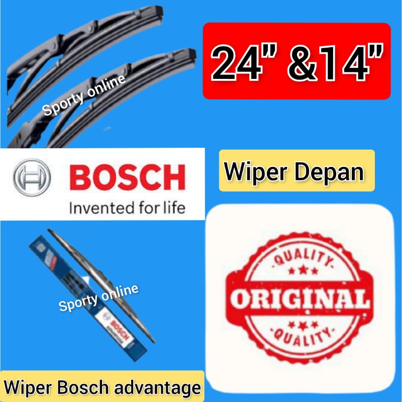 Wiper Bosch Honda Jazz Idsi 2005-2007 ukuran 24&quot; &amp;14&quot;