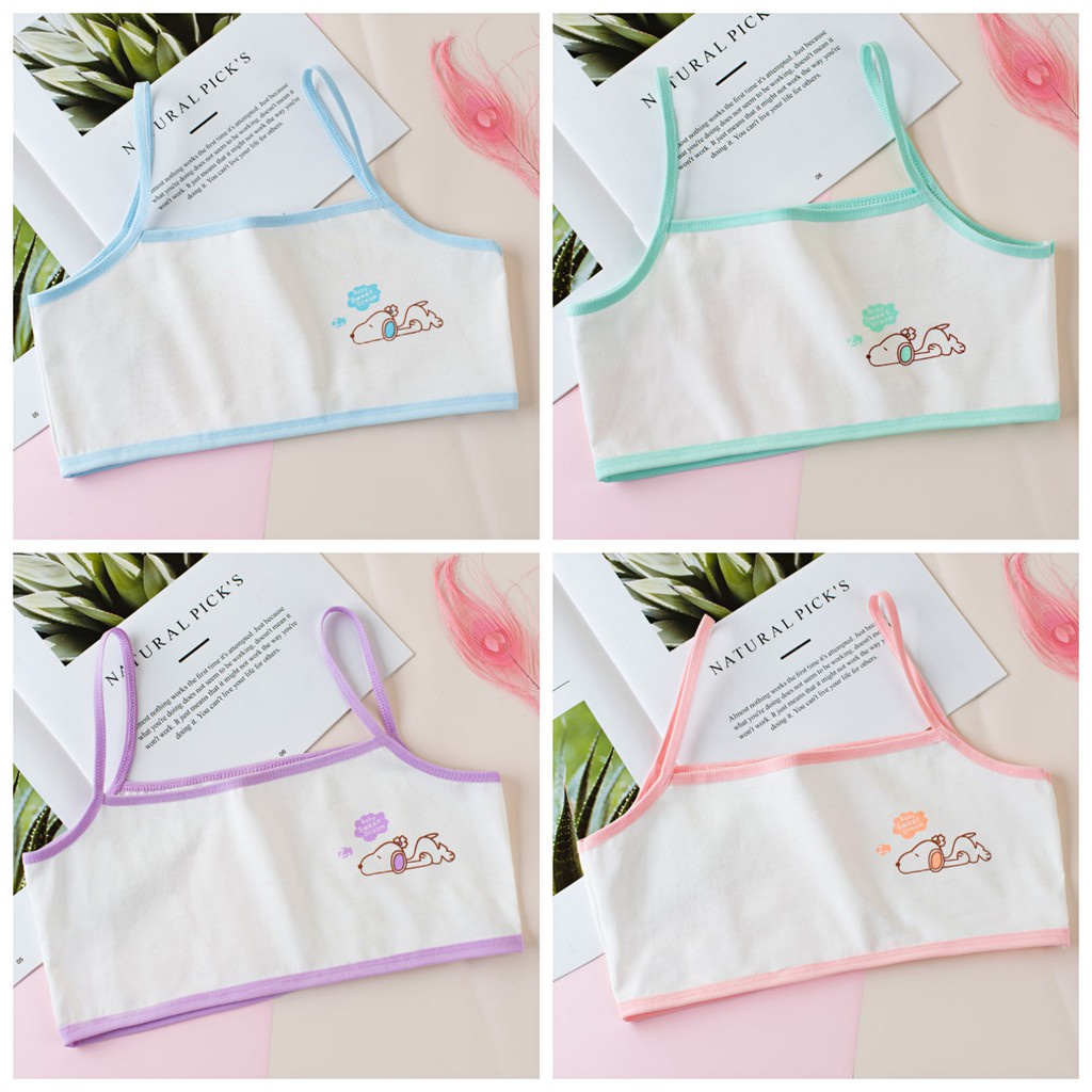 Baju Anak Perempuan Miniset Dalaman Motif Kartun Bahan Katun Import bra Dalika