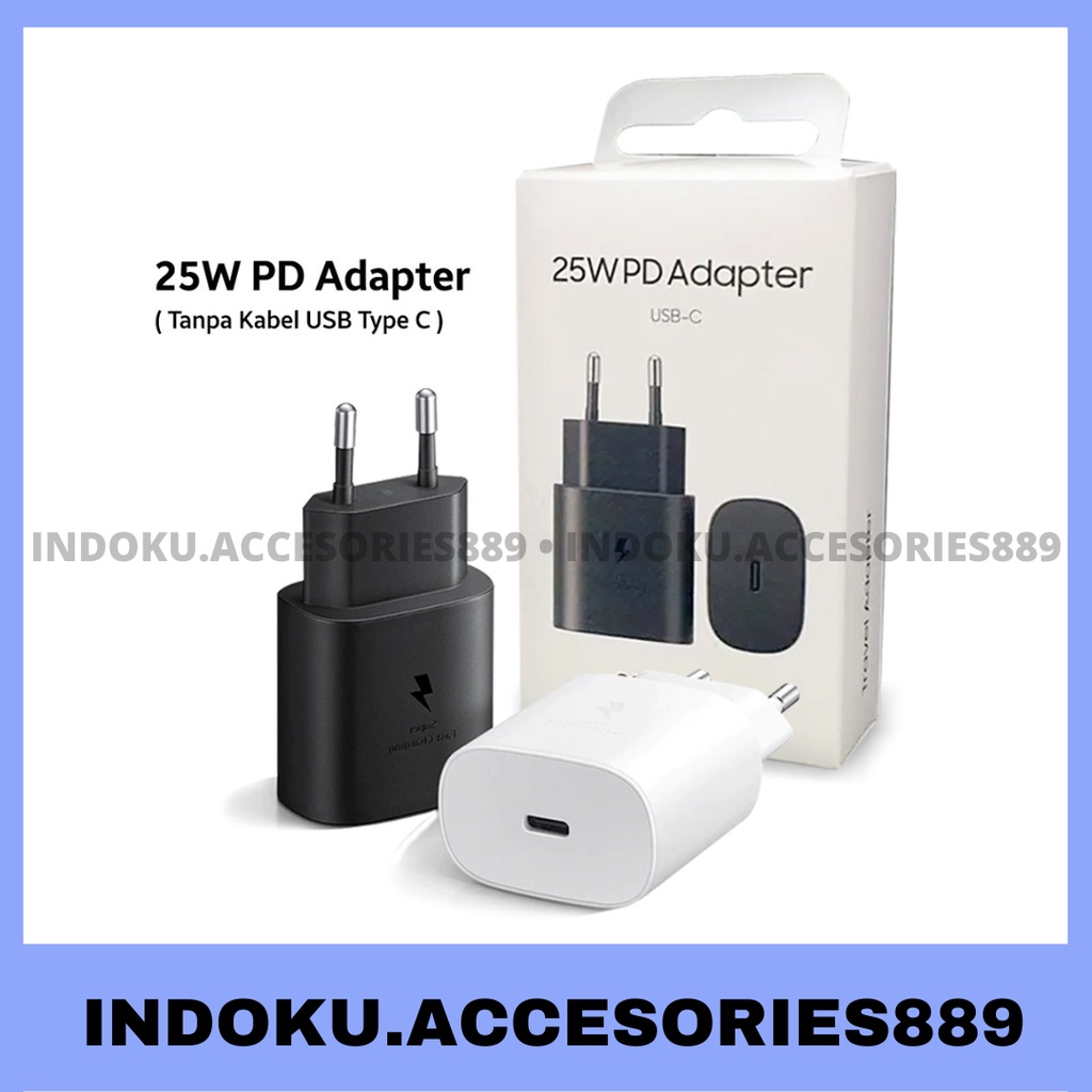 Kepala Charger/Adapter Charger Samsung Usb C Fast Charging 25W A51 A71 A70 A80 NOTE 10