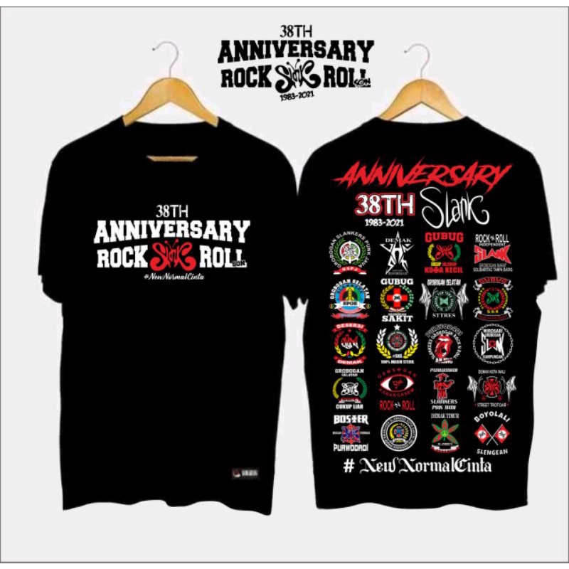 kaos anniversary 38th Slank 1983-2021