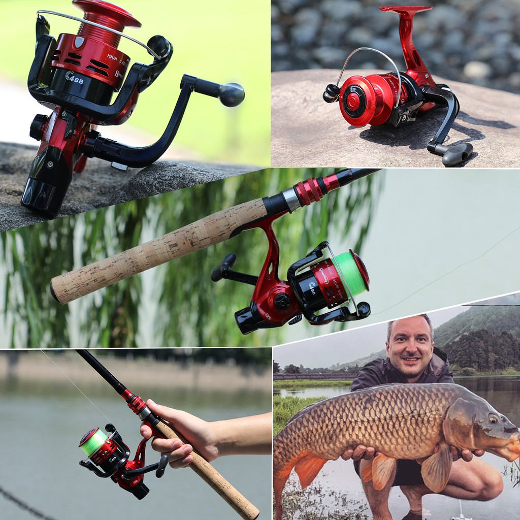 11+1BB  5.2:1 4000 Series Joran Pancing Tackle Pesca Reel Pancing Putar Reel