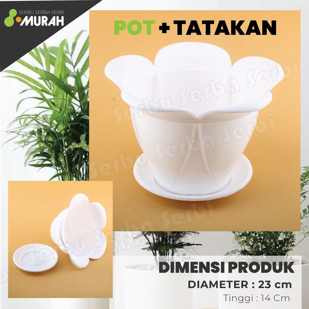 LEBIH HEMAT - Pot Bunga Plastik VENXIA + TATAKAN Pot Tawon Pot Madu - Pot Bunga Plastik  Pot Gentong