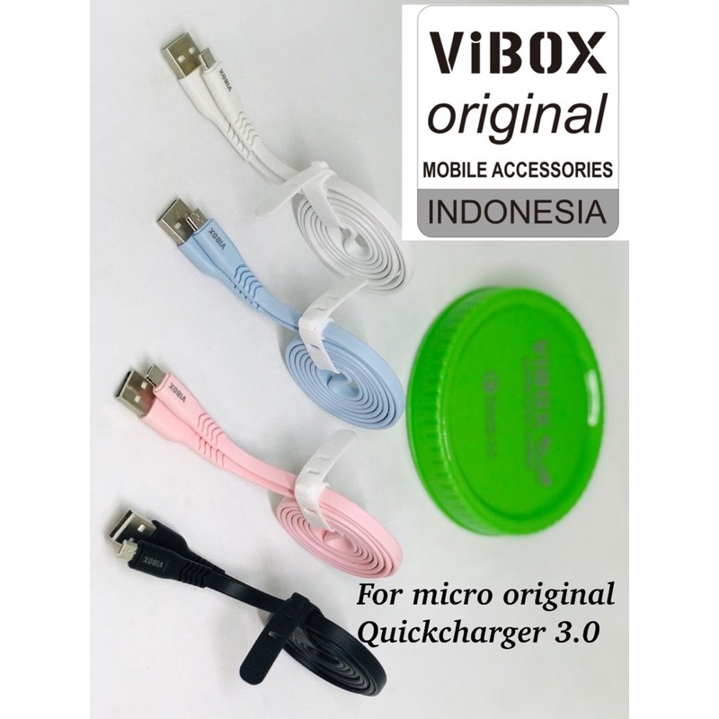 PROMO 1~PCS NONPACKING KABEL DATA FAST CHARGING ORIGINAL VIBOX QUICKCHARGER 3.0 BY B TYPE FACTORY