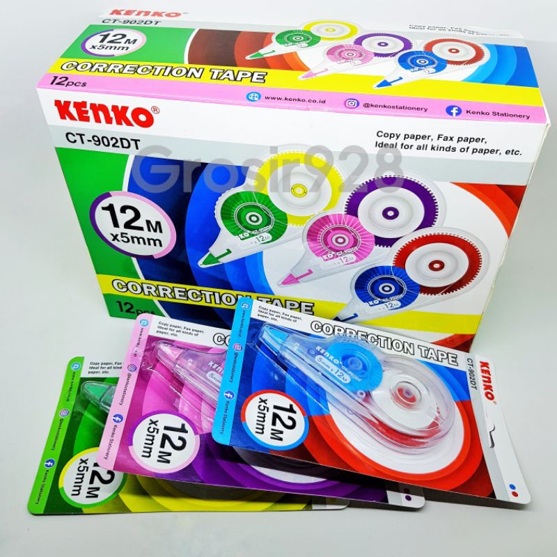 

Correction Tape / Pita Koreksi / Tip Ex Kertas Kenko CT-902DT