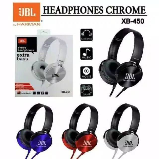 HEADPHONE JBL BANDO XB450 XB-450 - HANDSFREE BANDO JBL XB450 EXTRA BASS