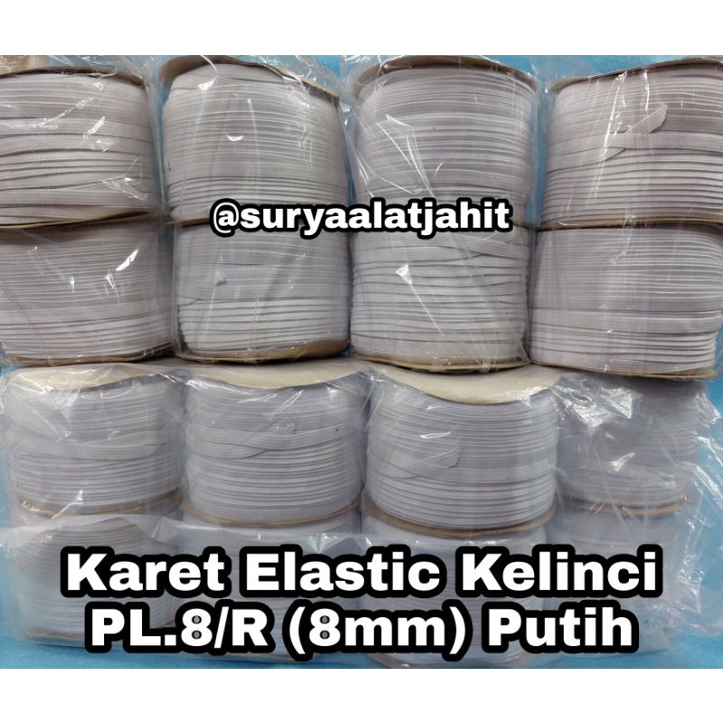 Karet Kelinci P8/8mm Putih +/-80Y =rp.21.800/1Rol