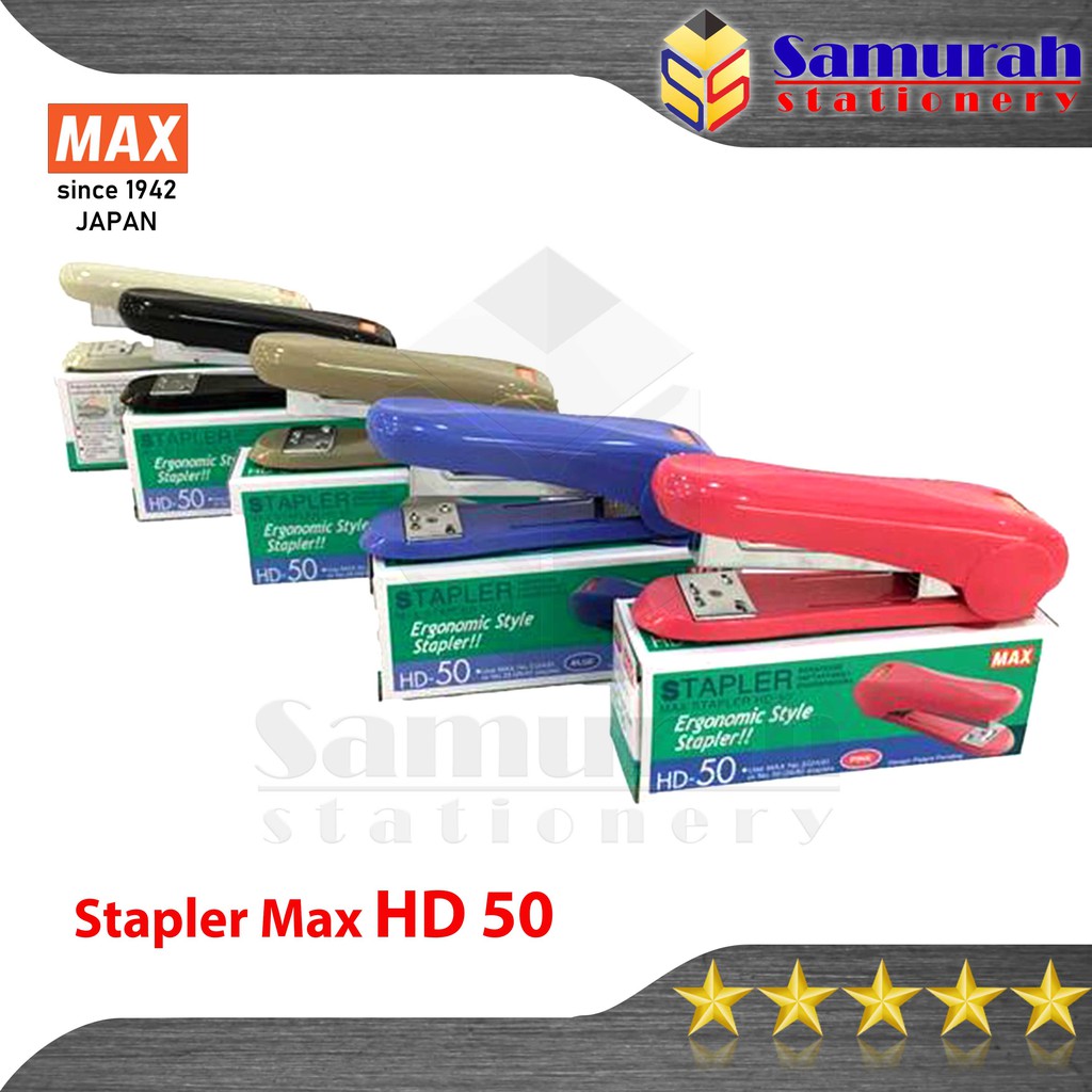 

Stapler Max HD 50 / Mesin Staples Tangan HD50 / Alat Strapler Hecter Kertas HD50 Besar isi no 3