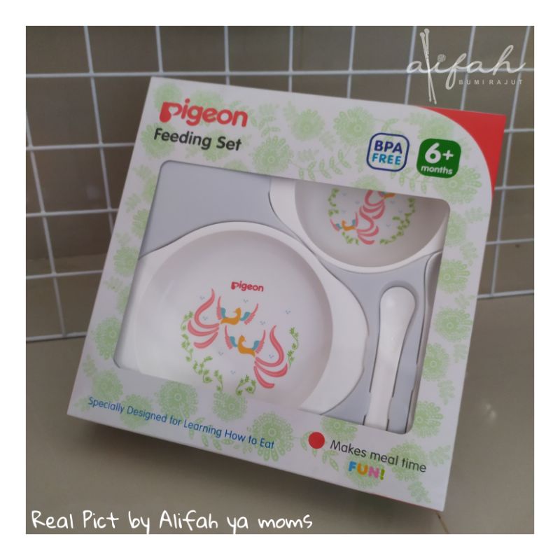 pigeon feeding set peralatan makan bayi alat mpasi piring makan bayi alat makan bayi