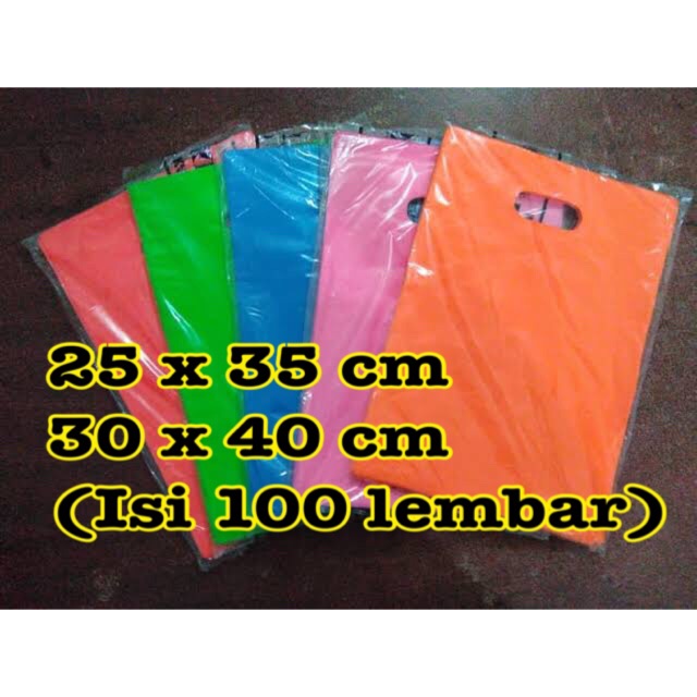 Plastik plong oval untuk online shop atau tas belanja 25 x 35 dan 30 x 40 cm isi 100 lembar