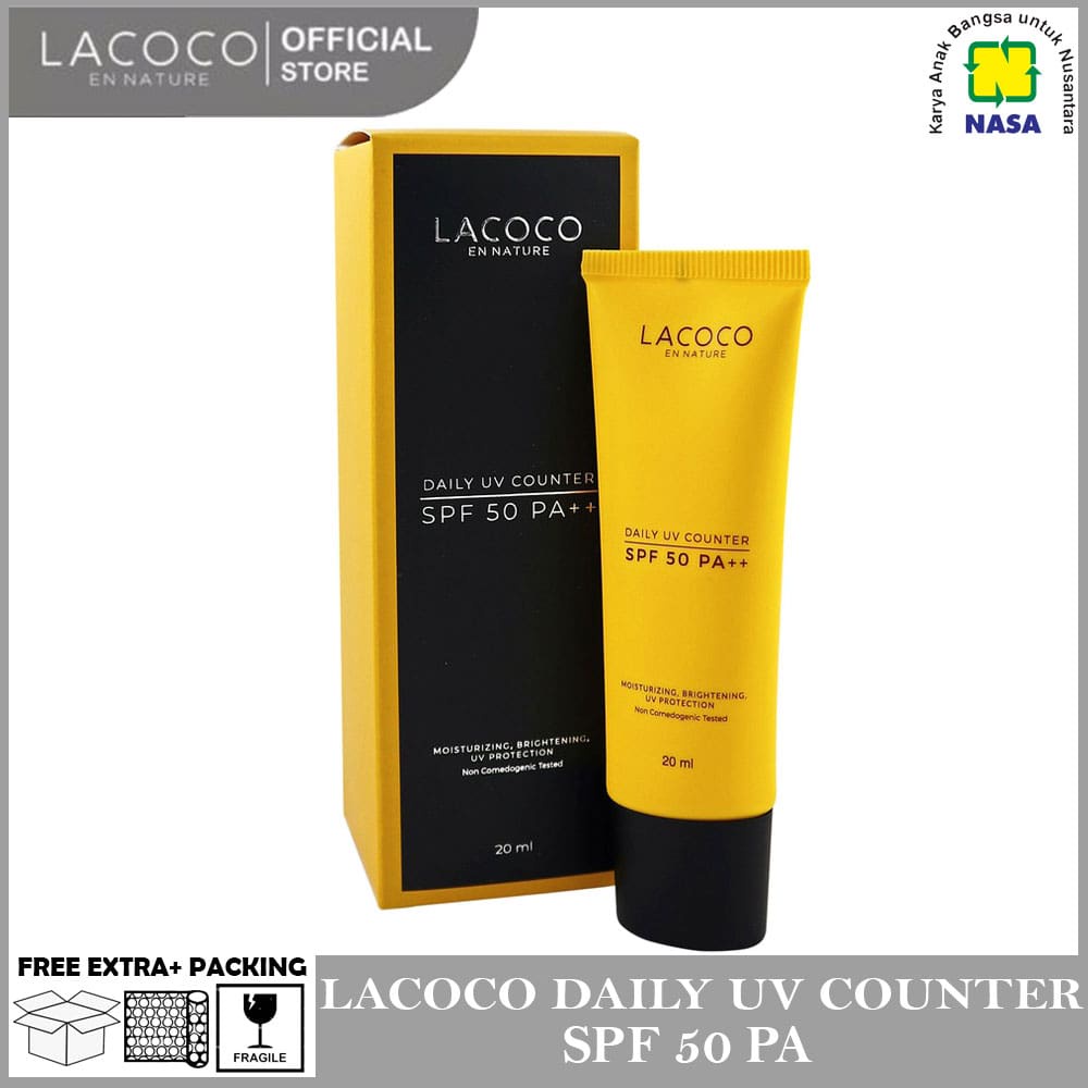 SUNSCREEN SPF 50 - LACOCO SUNSCREEN - SUNSCREEN WAJAH - MORESKIN SUNBLOCK SPF 50 - LACOCO DAILY UV S