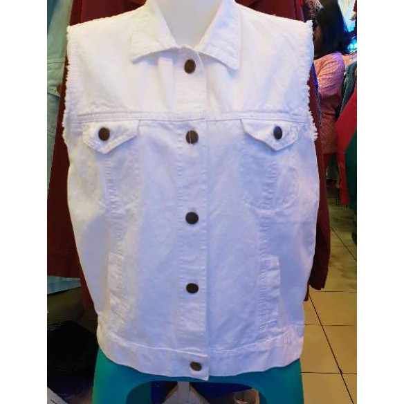 ✢ppz* Rompi Jeans CANDICE Putih Pink Coklat Hijau Rompi Levis Tebal Cewek Wanita ...,