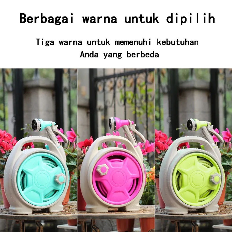 [COD] MICRO HOSE REEL SET + SELANG AIR 15 METER / SEMPROTAN GULUNG GULUNGAN SIRAM TAMAN KEBUN GARDEN TERAS GARASI