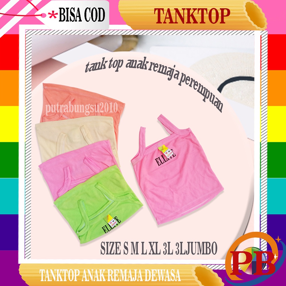 Kamisol Tanktop Kaos Dalam Singlet Anak Remaja Perempuan