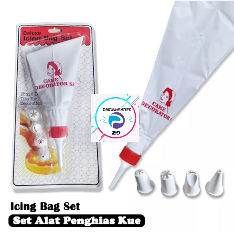 Deluxe Icing bag set / Set alat penghias kue spuit plastik Decoration murah dan praktis