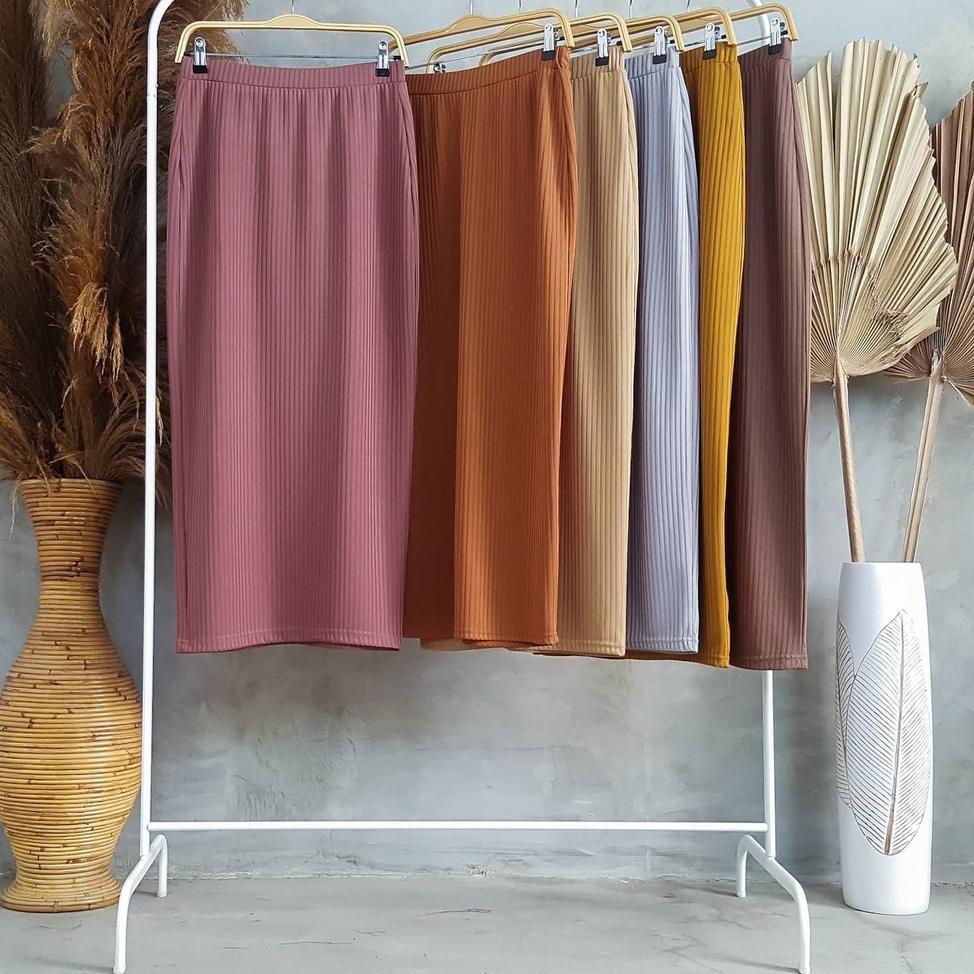 ROK JUMBO Rok Span Rajut Wanita / ROK Panjang PREMIUM / Rok Knit Rajut / Rok Tebal / Rok oversize