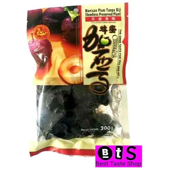 

MANISAN BUAH PLUM BASAH/ PITTED PLUM SEEDLESS CHEN LIANG JI 300GR CLASSIC