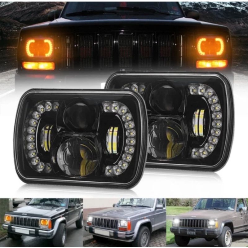 Headlamp LED Projektor Premium Taft Rocky Hiline Katana Jeep Cherokee YJ Wrangler Panther kotak Gran