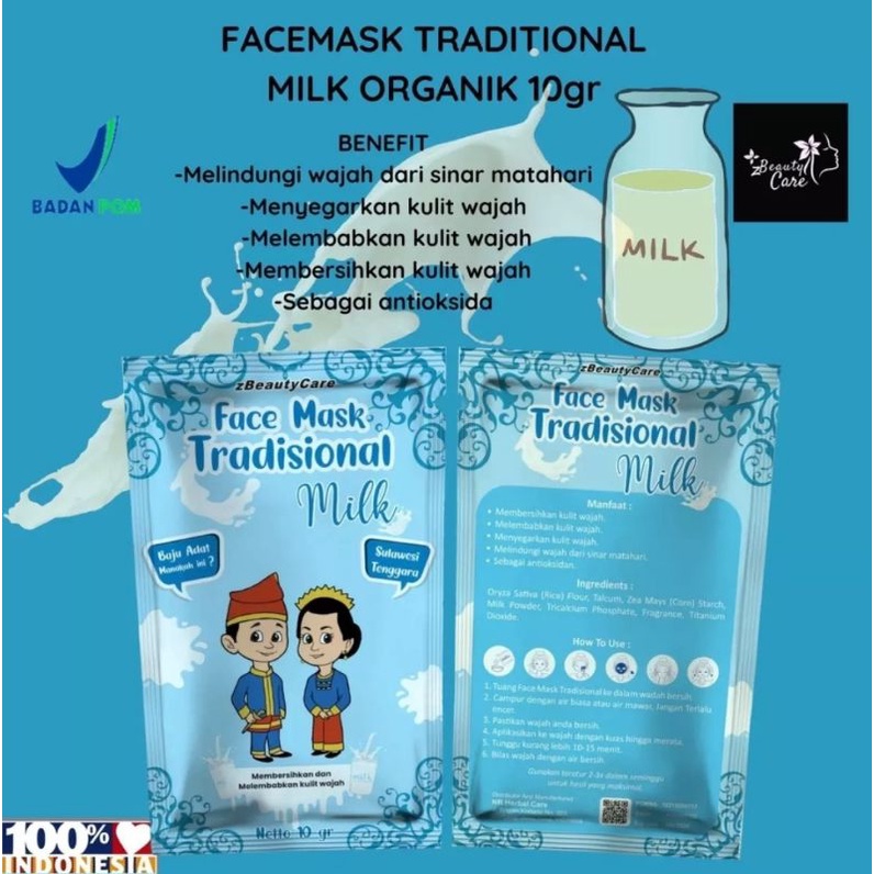 BPOM TRADITONAL FACEMASK ORGANIK WHITENING BY ZBEAUTYCARE SASET TRAVEL SIZE