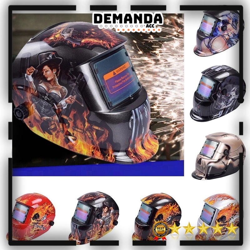 Helm Las Otomatis Auto Darkening Welding Helmet / Topeng Las / Hem Las Kacamata Las