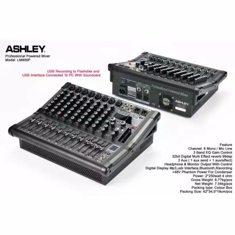Power mixer audio Ashley LM800P ( 8 Channel )
