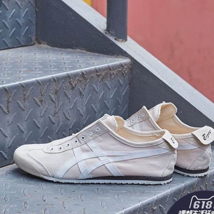 Sepatu Slip On Asics Onitsuka Tiger Premium Original / Wanita Brown