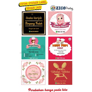 CETAK STIKER  LABEL VINYL  A3  PRODUK MAKANAN MINUMAN 