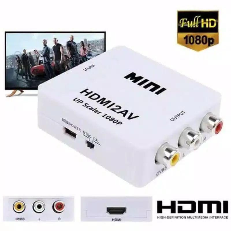 HDMI2AV AV2HDMI Converter Minibox HDMI To AV AV To HDMI RCA CVBS Adapte