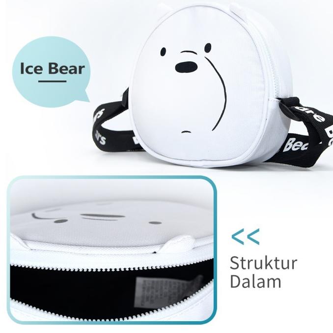 Original  MINISO Set Tas Selempang + Dompet Koin Wanita Anak Lucu