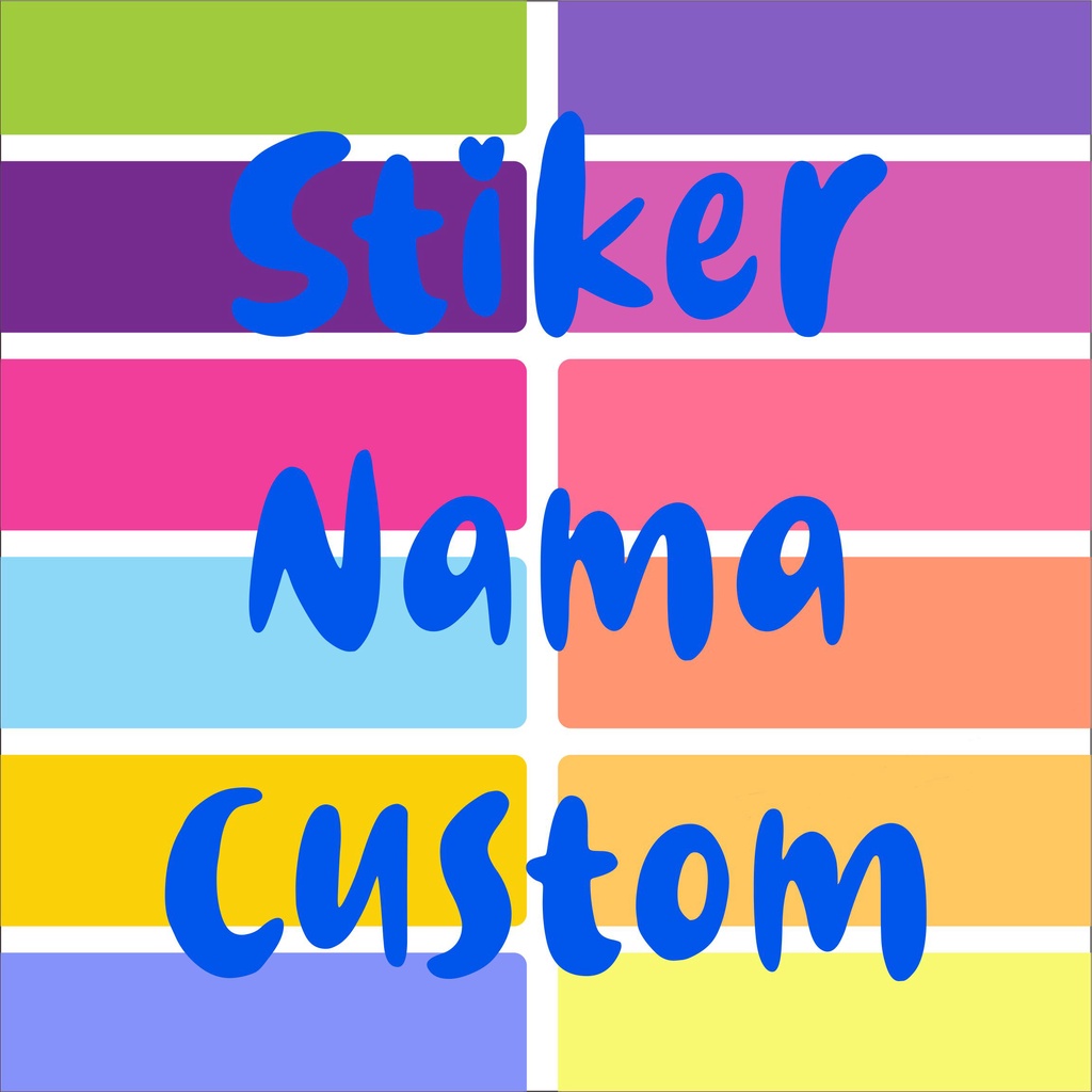 

Stiker Nama Label Custom Waterproof