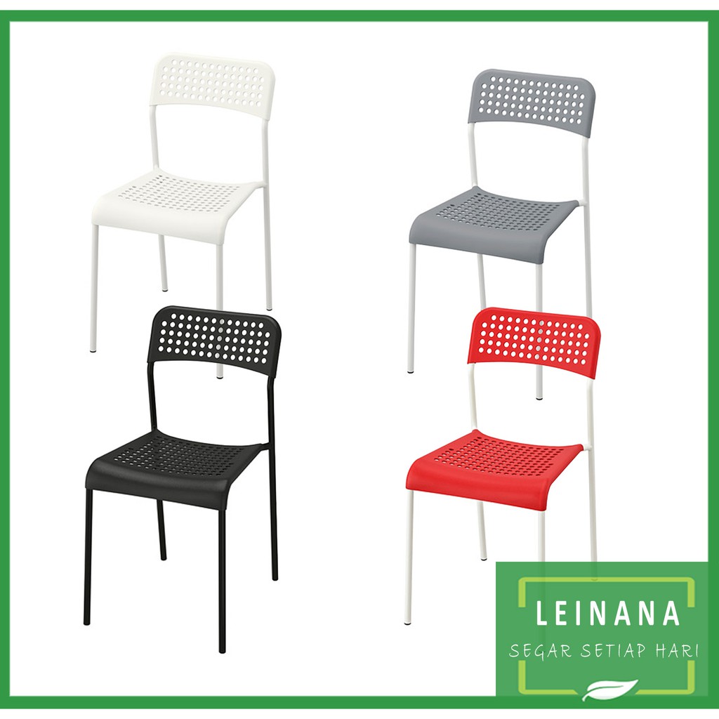 ADDE Kursi abu-abu/putih / kursi meja makan / kursi kerja / kursi belajar