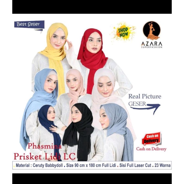 PASHMINA PLISKET CERUTY UNO BY AZARA