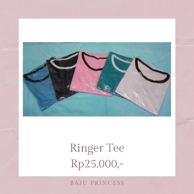 Kaos Ringer Tee | Kaos Polos Ringer | Ringer Tee - Polos
