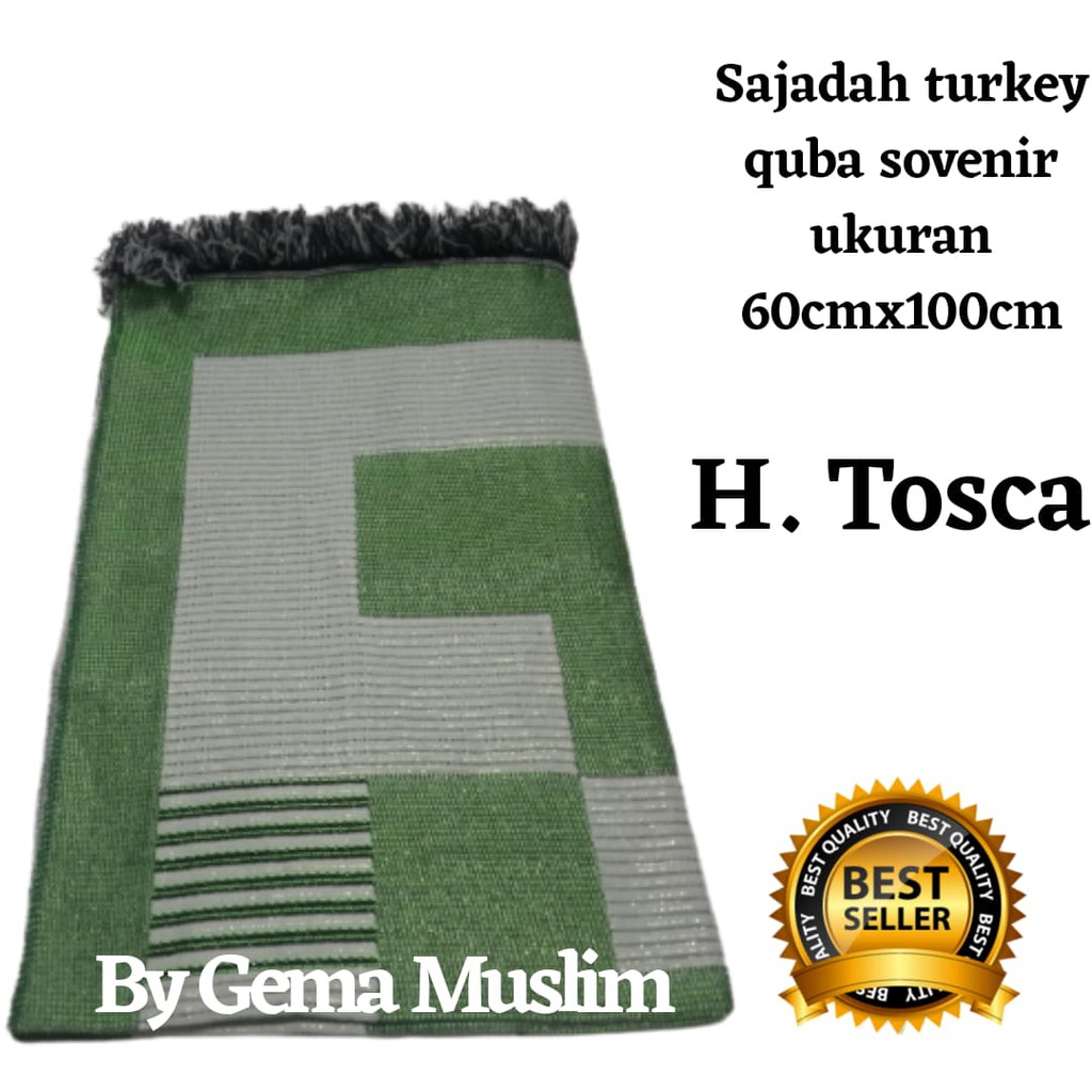 sajadah turky quba 60cmx100cm hijau tosca