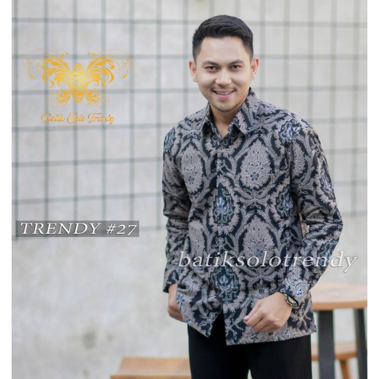 MOTIF 55 ( FULL FURING )KEMEJA/BAJU BATIK PRIA MURAH PANJANG