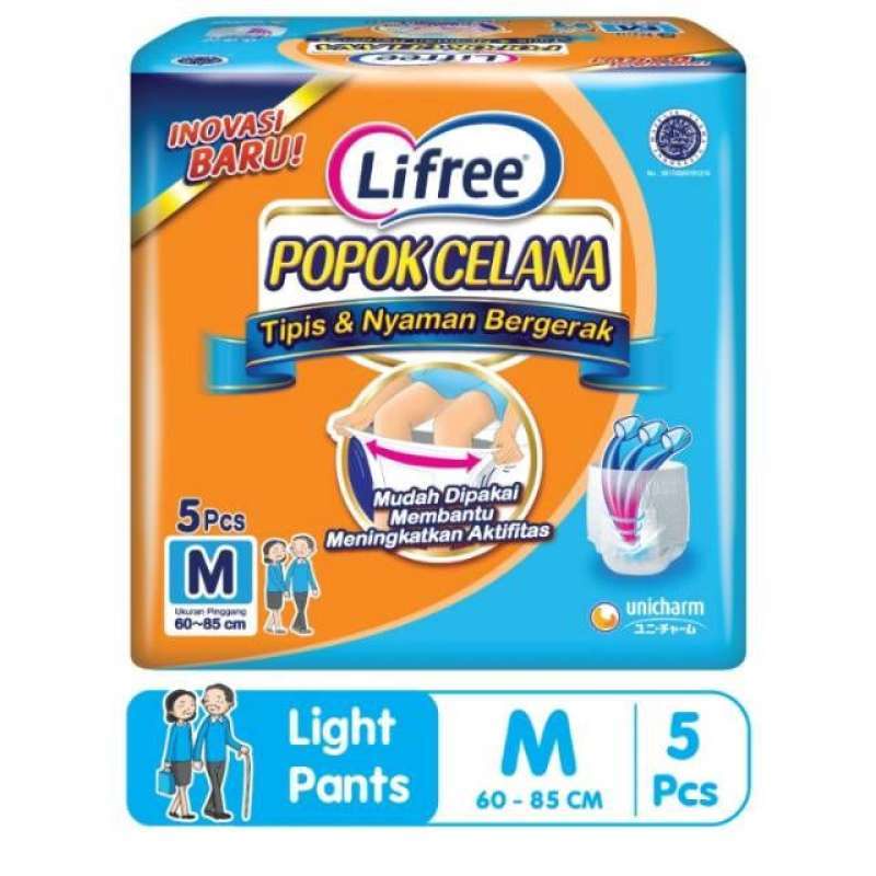 Lifree Popok Celana Dewasa Tipis & Nyaman - Size M - Isi 5pcs
