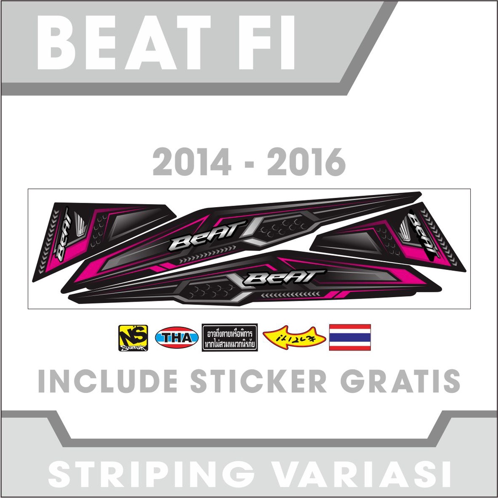 HONDA BEAT FI VARIASI STICKER STIKER VARIASI HONDA BEAT FI