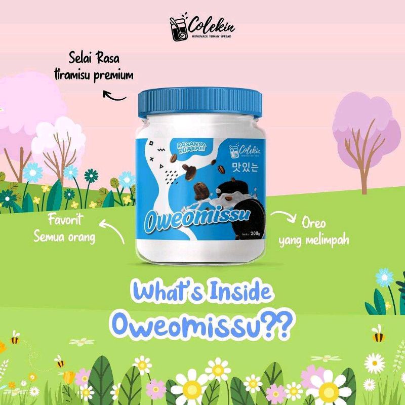 

Colekin - Selai Toping Oreo Tiramisu Oweomissu