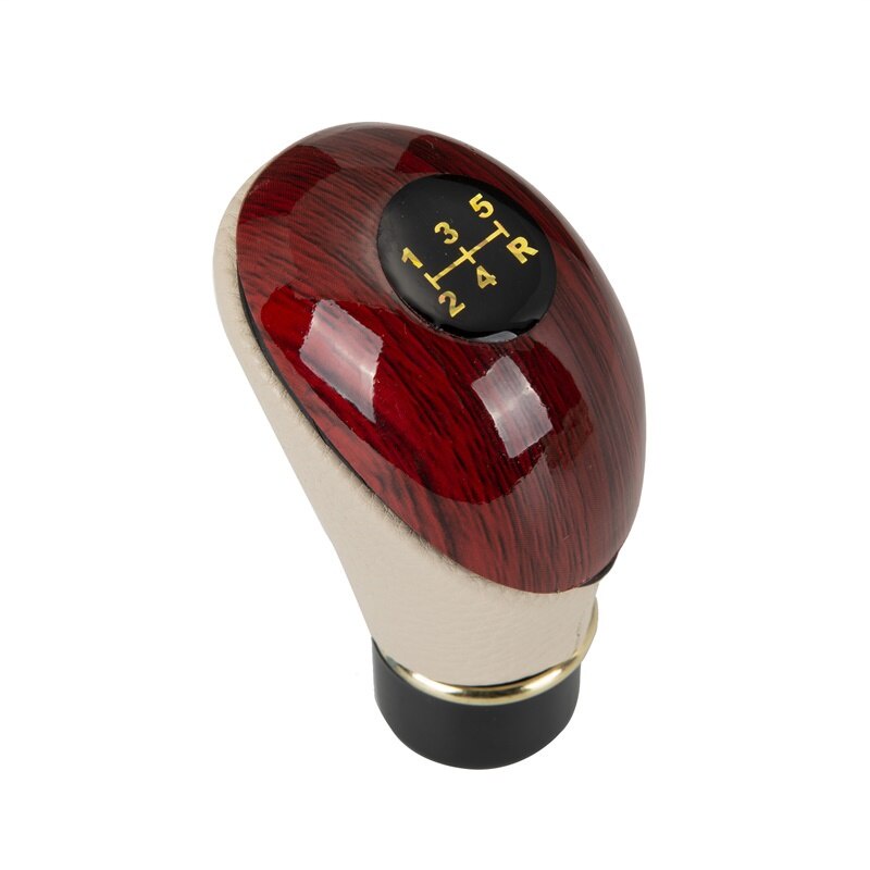 Shift Knob Universal Knop Gear Knob Kayu Type R Tuas Gigi Perseneling Transmisi Mobil Manual