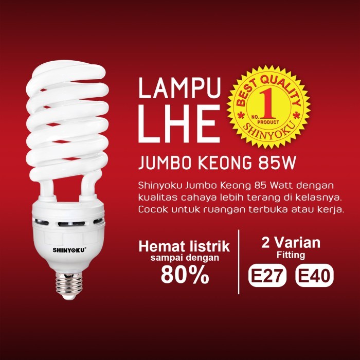 Lampu Shinyoku 85 Watt E40 / Lampu Jumbo Keong Shinyoku 85w / Lampu Bohlam 85 Watt / Lampu Led 85w