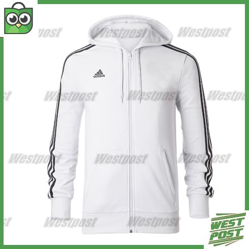 JAKET ADIDAS HOODIE ZIPPER PUTIH