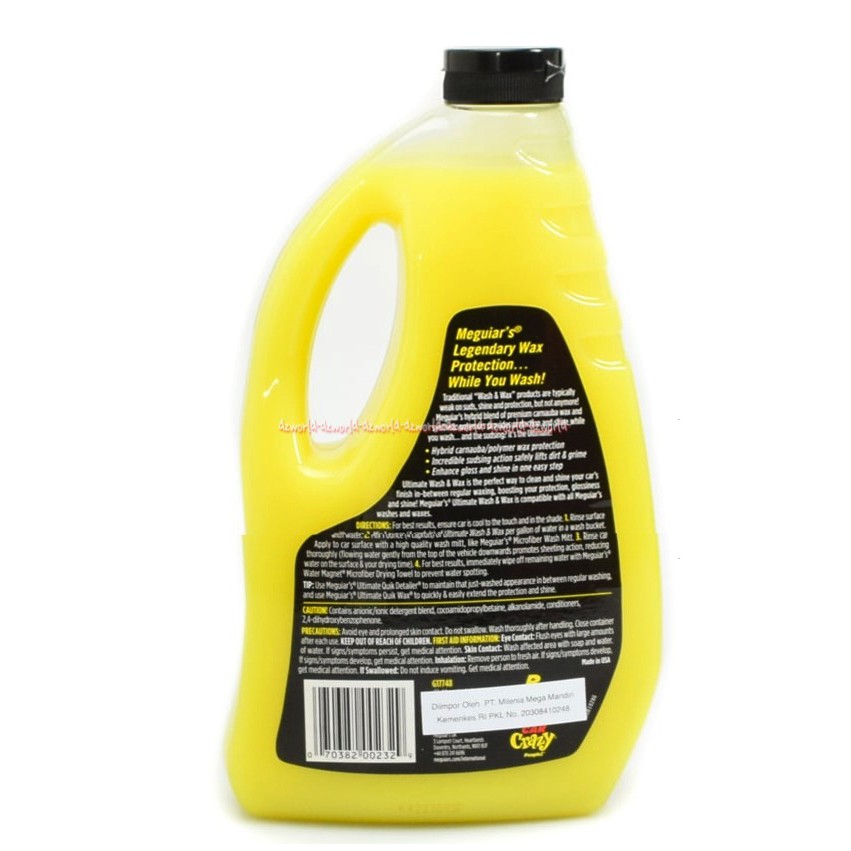 Meguiars Ultimate Wash &amp; Wax Shampoo Mobil Hydrophobic Polymer 1.4L