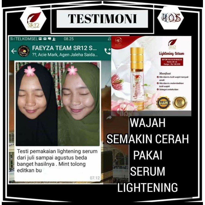 Serum SR12 | Krasny Serum SR12 &amp; Lightening Serum SR12 | Serum Wajah SR12 Skincare | Pembersih Wajah