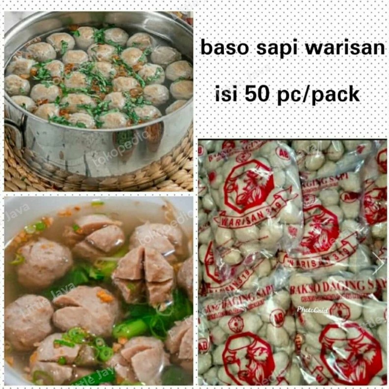 

Bakso Sapi Warisan 319 isi 50 pcs baso